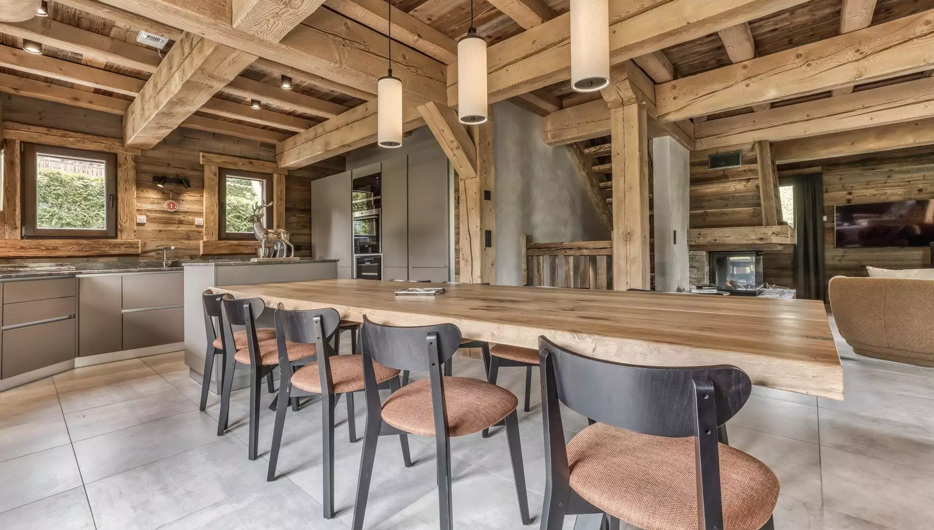 Image chalet intérieur chambre