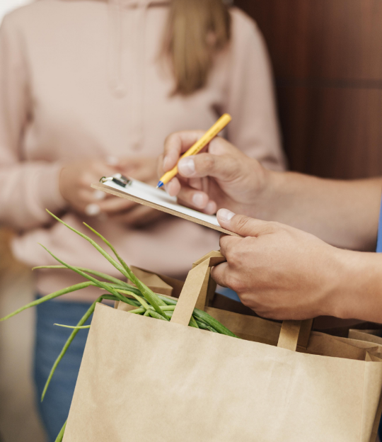 Livraison de courses à l’arrivée